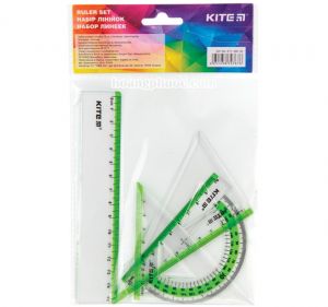 Set 4 thước Kite - Transparent Green