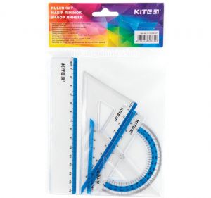 Set 4 thước Kite - Transparent Blue