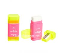 Sharpener & Eraser Smiggle - Neon